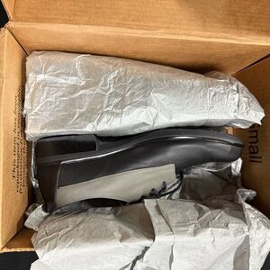 New Naot Kedma Black Gray Leather Lace Up Oxford Loafers 41